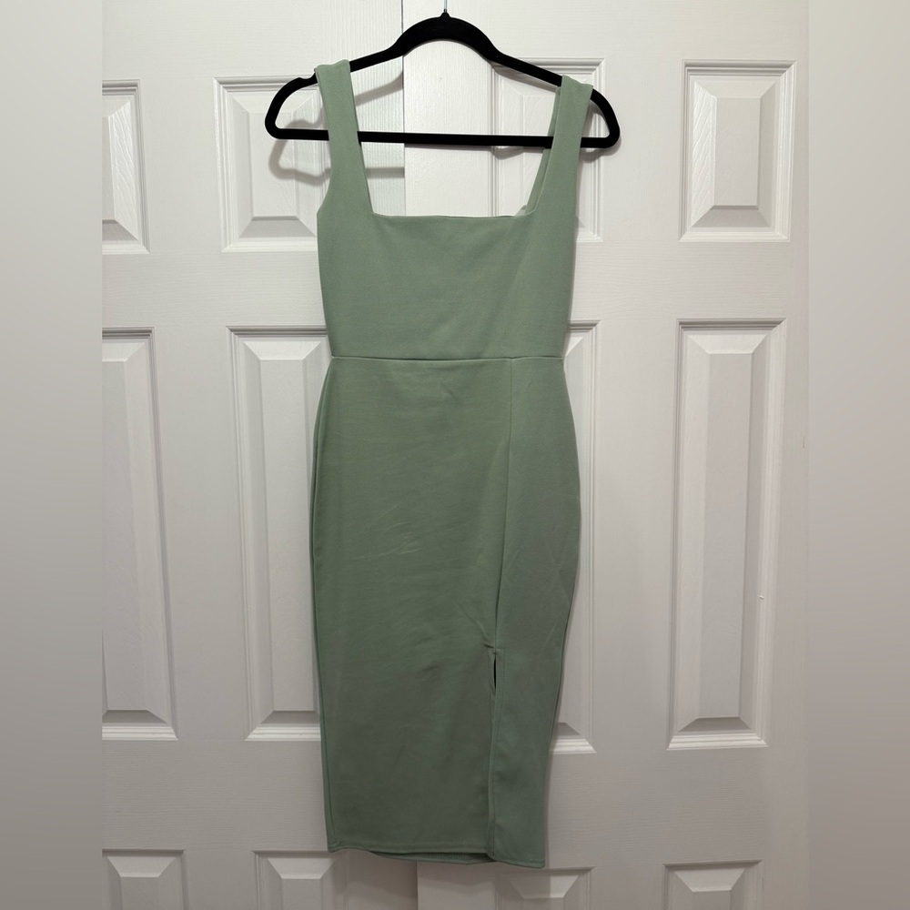 Nasty Gal Squarin to Go Midi Dress
